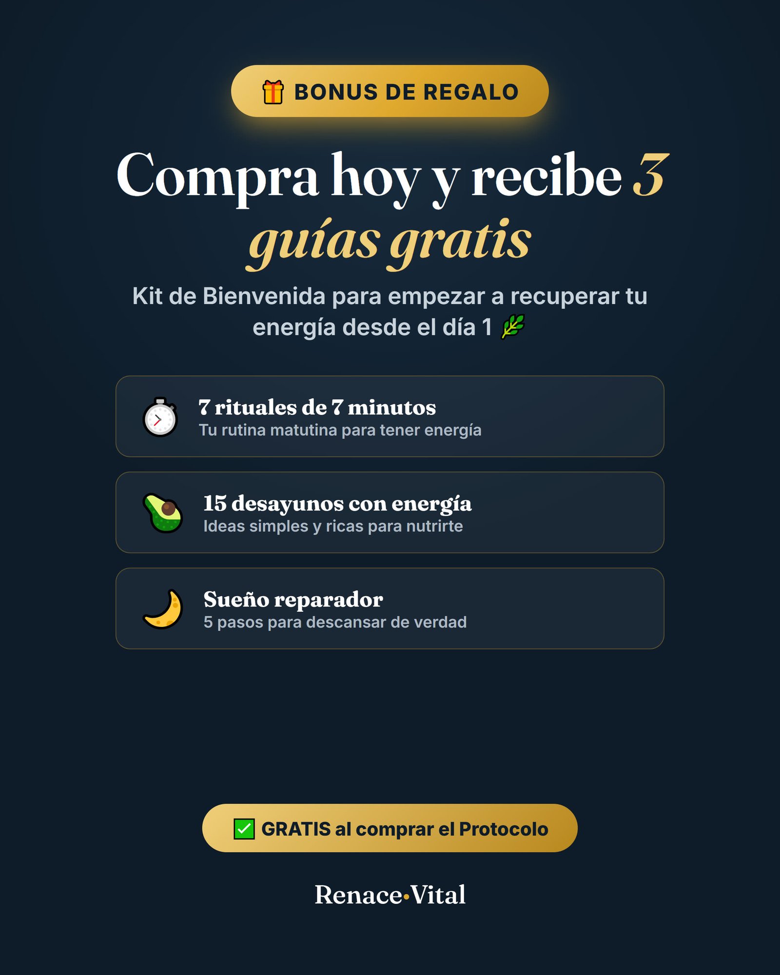 Bonus GRATIS: Kit de Bienvenida con 3 guías al comprar hoy
